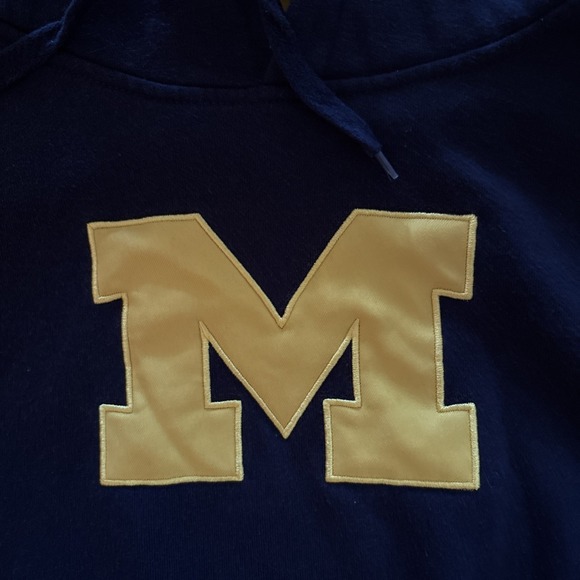 MICHIGAN WOLVERINES Tackle Twill Embroidered Hoodie Sweatshirt Men's XL - Picture 2 of 6